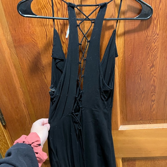 Kimchi Blue Black Mini Dress with Ruffle Detail - Picture 5 of 6